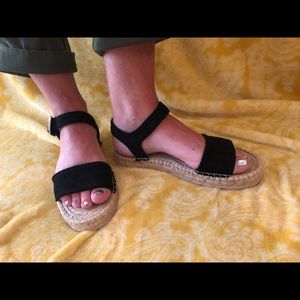 Espadrille Sandals black suede